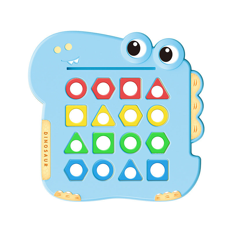 early education thinking training puzzle game shape matching cognitive enlightenment dinosaur kids double toy wholesale