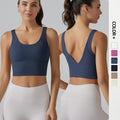 fashion v-shaped beautiful back cloud-sensing one-piece cup sports intimates tight high-elastic running fitness yoga wear bra