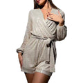 new european and american cross-border  direct sales holiday party fashion sequin long sleeve dress jumpsuit