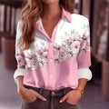 wholesale women's long-sleeved shirts, trendy all-season shirts with popular cross-border print designs, dropshipping available