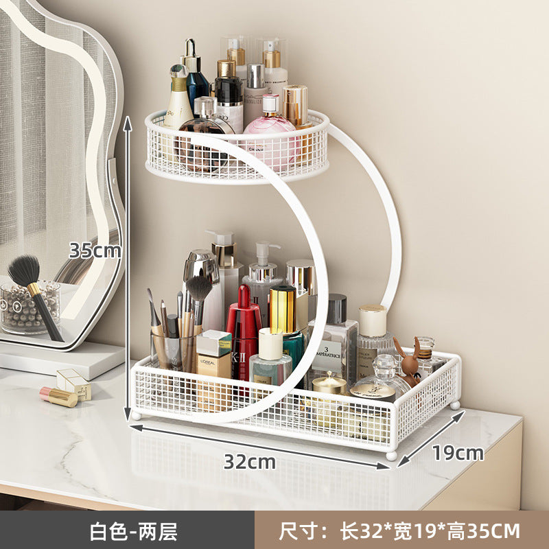 Cosmetic organizer box vanity table skincare storage rack bathroom sink shelf desktop multi-layer organizer