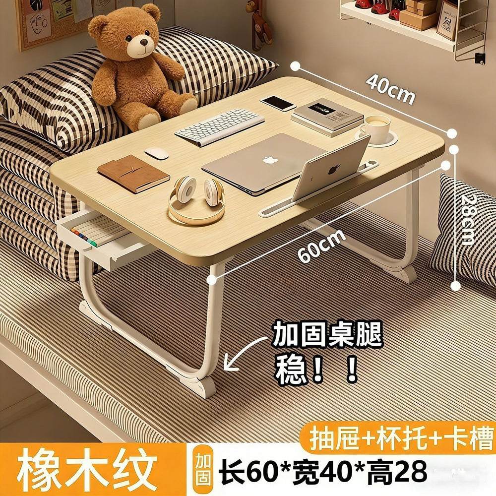 Bedside desk folding small table student dormitory writing desk dorm room essential laptop table assembly-free