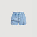 In-stock - 37128#  cross-border fashionable women's denim shorts for casual outings (us & european market)