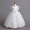 European and american style girls' long dress - strappy wedding dress, princess gown, high-end graduation party dress, girl's dress