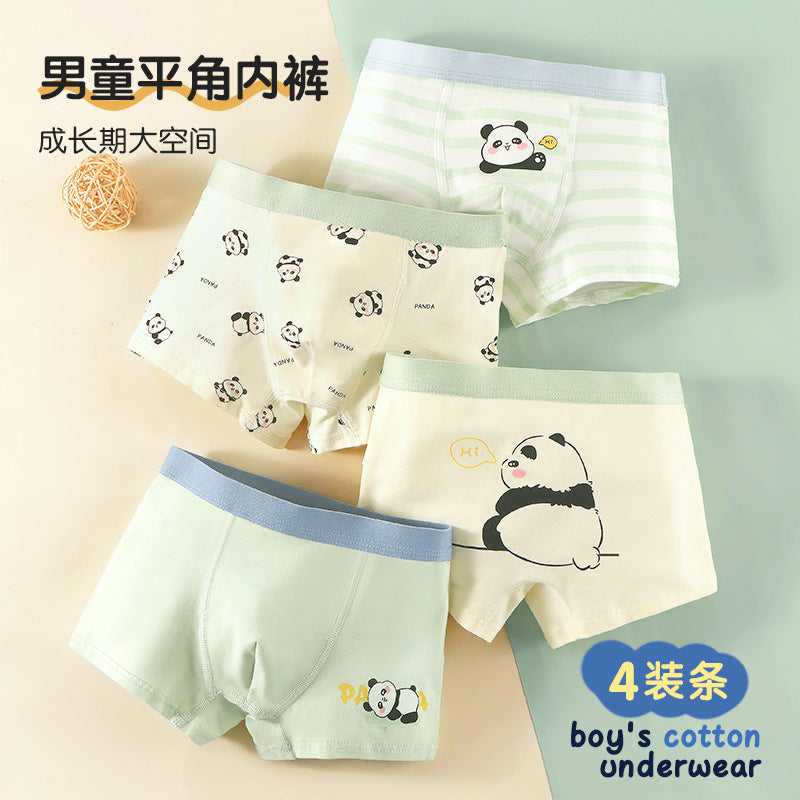 Children's underwear Class A cotton boys' underwear cartoon boxers medium and large children's baby student boxers children's underwear