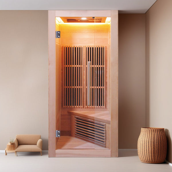 Single sauna finished sauna sweat steam room wholesale infrared light wave room wholesale household hemlock wood dry steam room