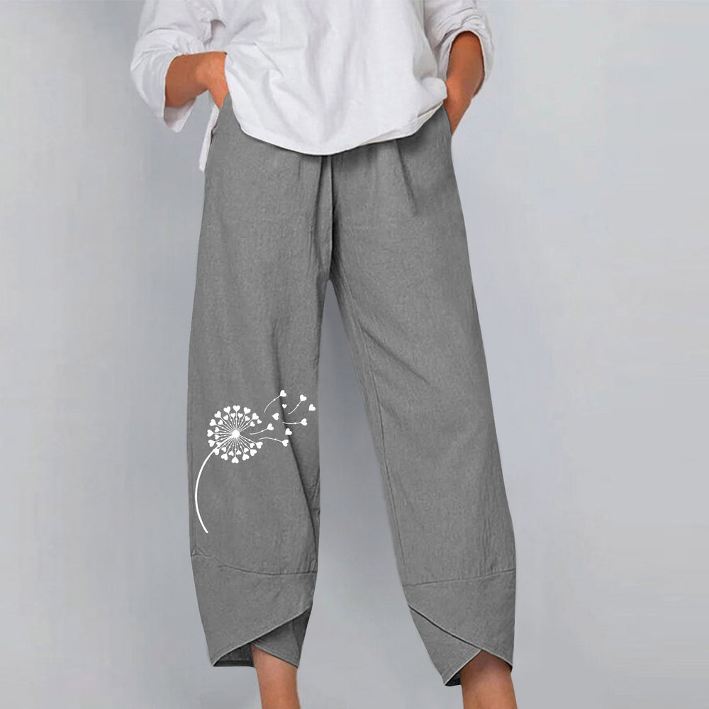 factory direct spring/summer new arrivals: women's elastic waist cotton linen loose casual pants/homewear pants for export