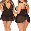 European and american  plus size sexy lace lingerie set, wholesale erotic underwear, see-through temptation sleepwear