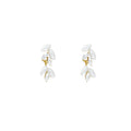 French-style, ultra-sparkly zircon wheat ear tassel earrings. unique design, high-end aesthetic, subtly luxurious, fashionable, and versatile ear accessories