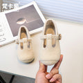 Vancahao girls' retro mary jane princess shoes - new autumn/winter  collection - kids' flat single strap mary janes