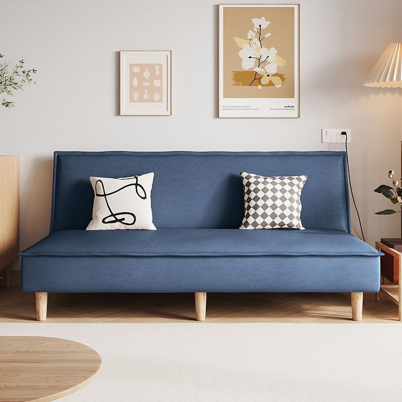 Modern minimalist folding fabric sofa - perfect for small spaces, apartments, and rental properties - cat paw leather living room accent sofa