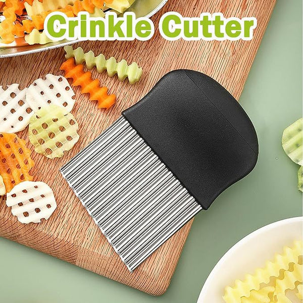 Stainless steel wolf tooth potato kitchen cutting vegetables potato slicing wave artifact household corrugated fancy French fries knife