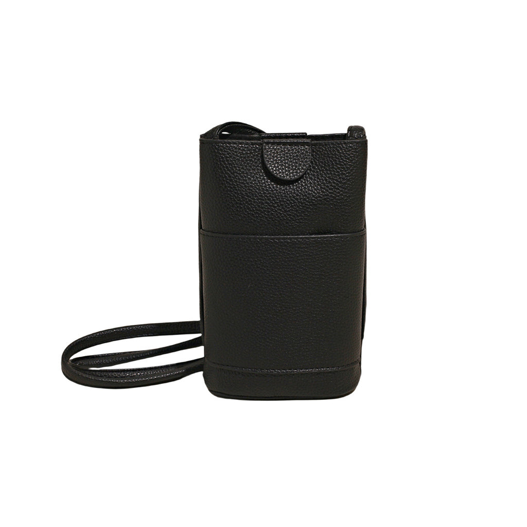 Small bag for  mobile phones Women's 2025 new fashion bucket bag Summer simple texture shoulder messenger bag