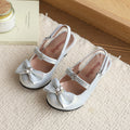 Customized summer new bear bow girls' comfortable versatile ladylike soft sole flats fashionable princess shoes