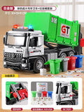 Kids oversized garbage truck sweeping sanitation alloy engineering urban garbage sorting bucket artificial car model toy