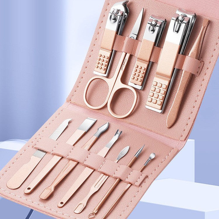 New nail art set manicure kit 7-piece logo pedicure scissors care tools gift set