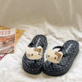 Kitten polka dot flip-flops outwear sandals new arrivalinsfashionthick sole flip-flops korean style home slippers for women