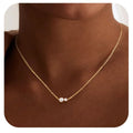 European and american cross-border hot seller: brass real gold plated fashionable exquisite small zircon pendant high-end necklace