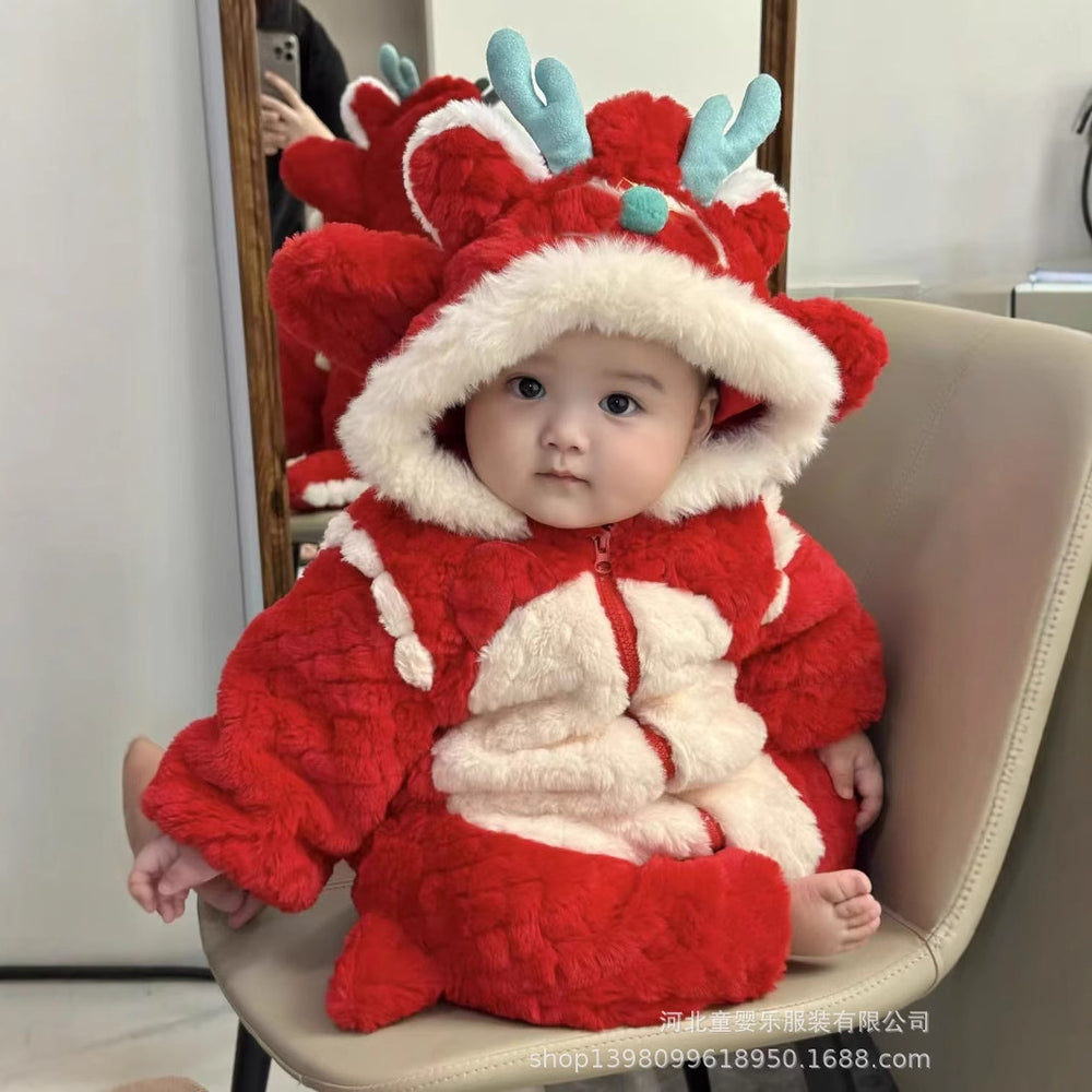Winter new arrival: thickened outdoor cotton-padded clothes for babies - girls' infant outerwear, newborn rompers, winter apparel