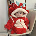 Baby new year's greetings clothes winter year of the dragon baby clothes winter clothes festive toddler new year's jumpsuit winter super cute