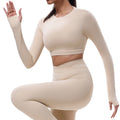 New women's open-back long sleeve sports bra - beautiful back yoga top, pilates, outdoor workout, high-elasticity fitness tank top