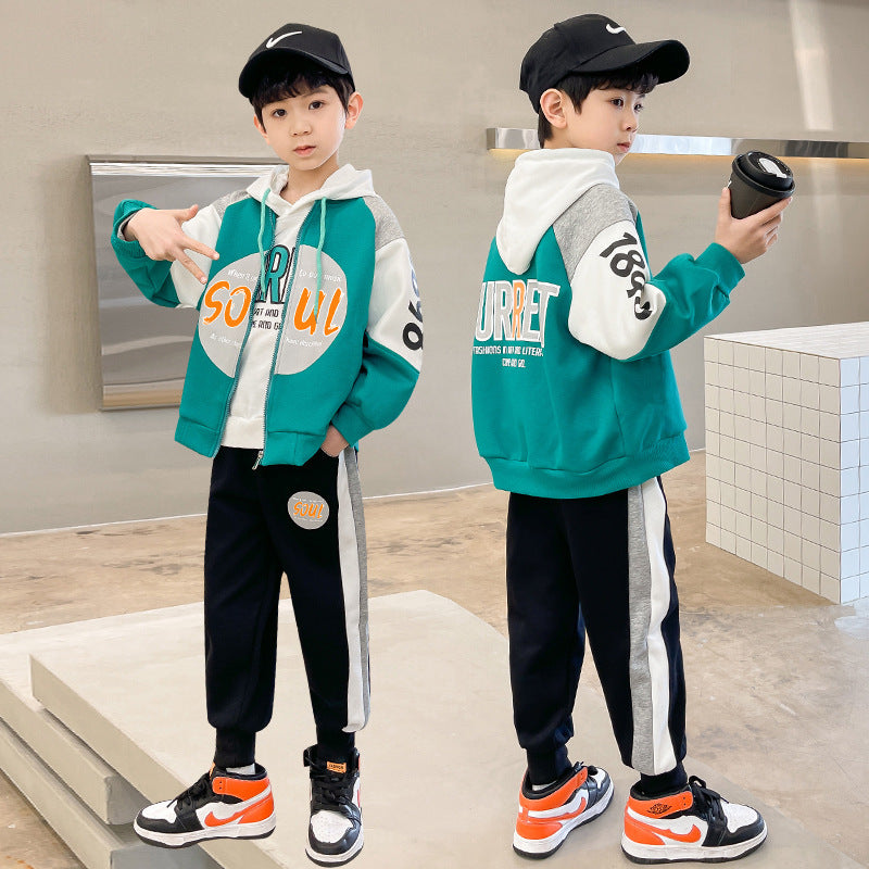Boys' spring outfit set - new  collection - trendy, stylish, and cool kids' clothing - street style fashionable boy's hoodie