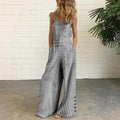 Independent station fashion  new  four-color polka dot wide-leg pants pants digital printing backless jumpsuit