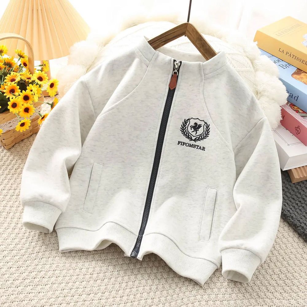 Early spring outerwear  new knitted sweatshirt kids autumn hoodie baby top versatile stylish street style
