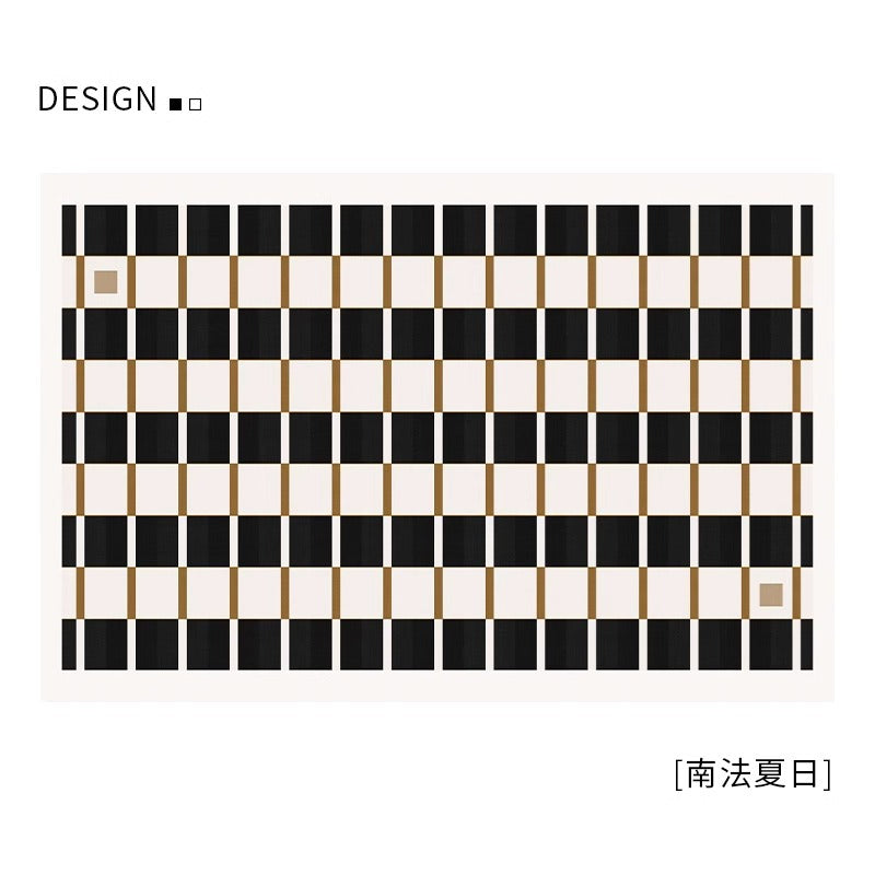 Distributed carpet living room  new french floor mat retro light luxury high-end cream style bedroom no-wash and wipeable