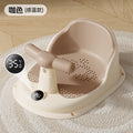 [enlarged] crown bath chair - brown (temperature sensing model) [dual-purpose/learning chair/bath stool]