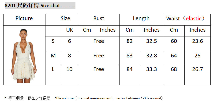 Amazon sexy ruffle hem mini dress - women's halter neck elastic waist fashion ruffle skirt