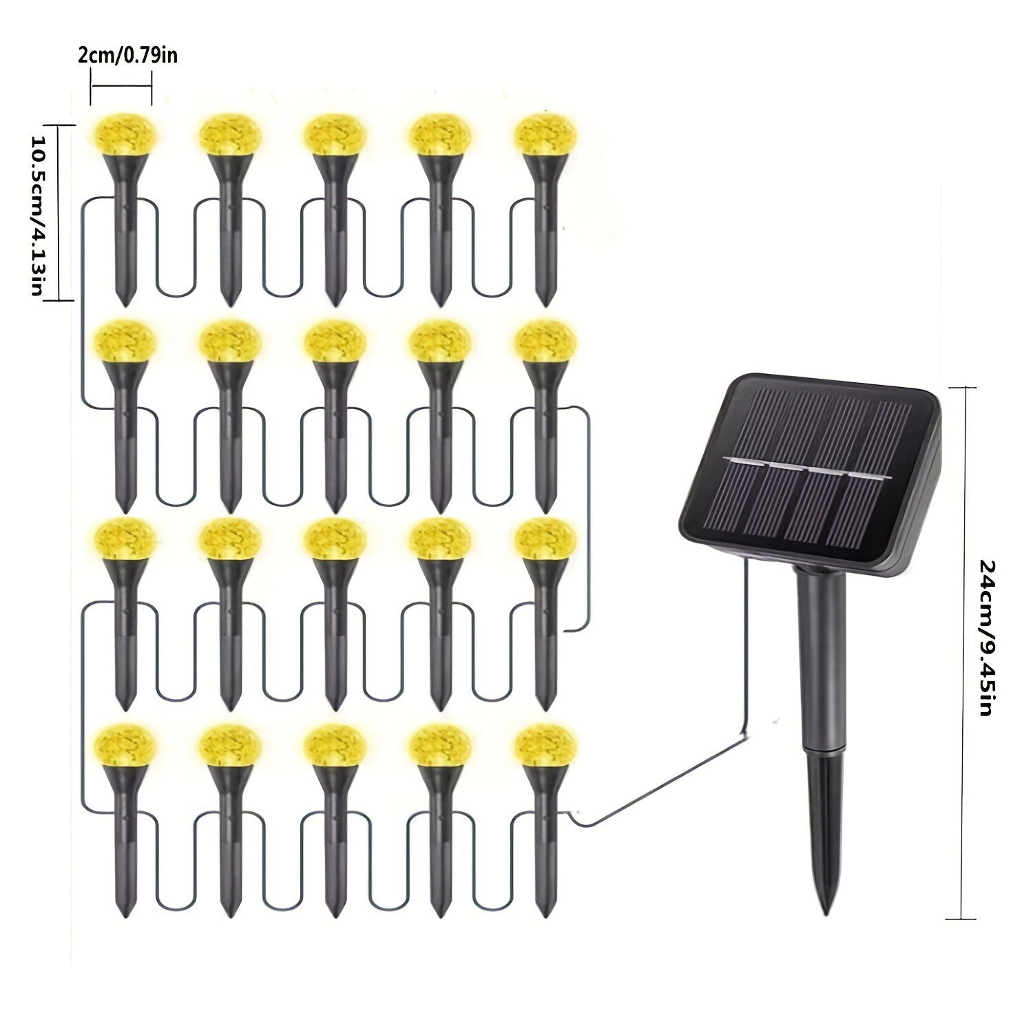 2025 new floor plug bubble ball light string LED solar lawn light photosensitive lead bubble ball color light strip