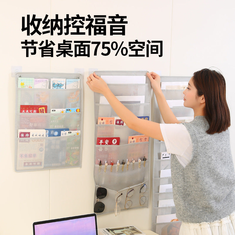 Office Stationery Magazine Storage Bag File Bag Classroom Student Books Hanging Book Bag Large Capacity Storage Hanging Bag