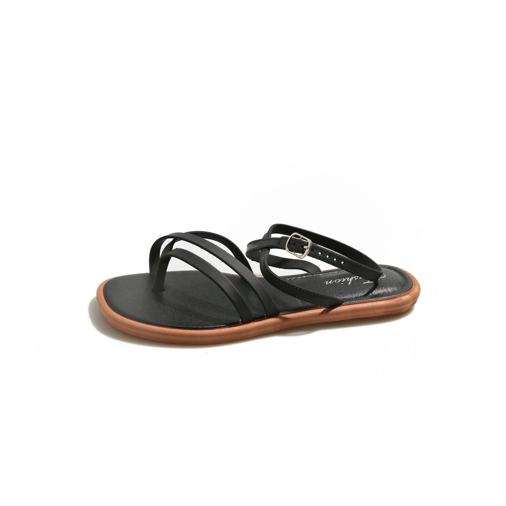 2025 new collection women's thong sandals - summer outdoor wear, flat roman sandals, one-strap flip-flops, women's footwear for export