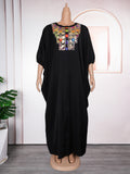 Southeast asia cross-border  sequin appliqué dress african  women's plus size loose robe