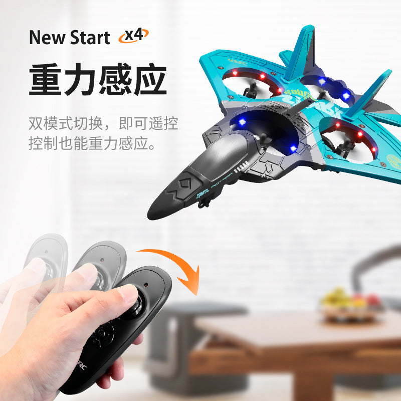 v18 remote control stunt foam fighter gravity sensing kids' quadcopter drone toy for boys