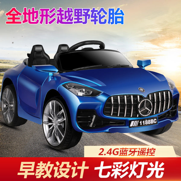 New children's electric car swing double drive baby battery stroller remote control toy car can seat electric car