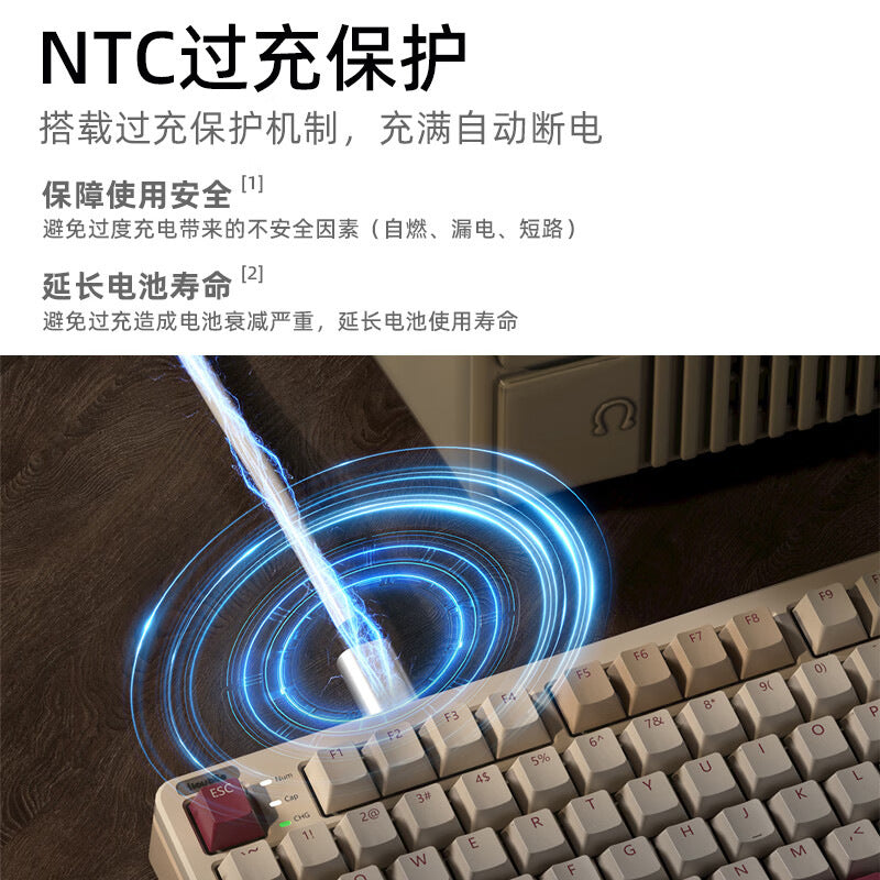 B98 custom mechanical keyboard glue lump mahjong sound metal knob three mode 98 key RGB hot swap gasket