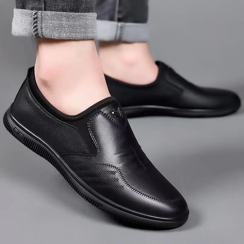 Men's leather shoes - soft leather, soft sole - business casual, work, security, dad shoes - wholesale & dropshipping available