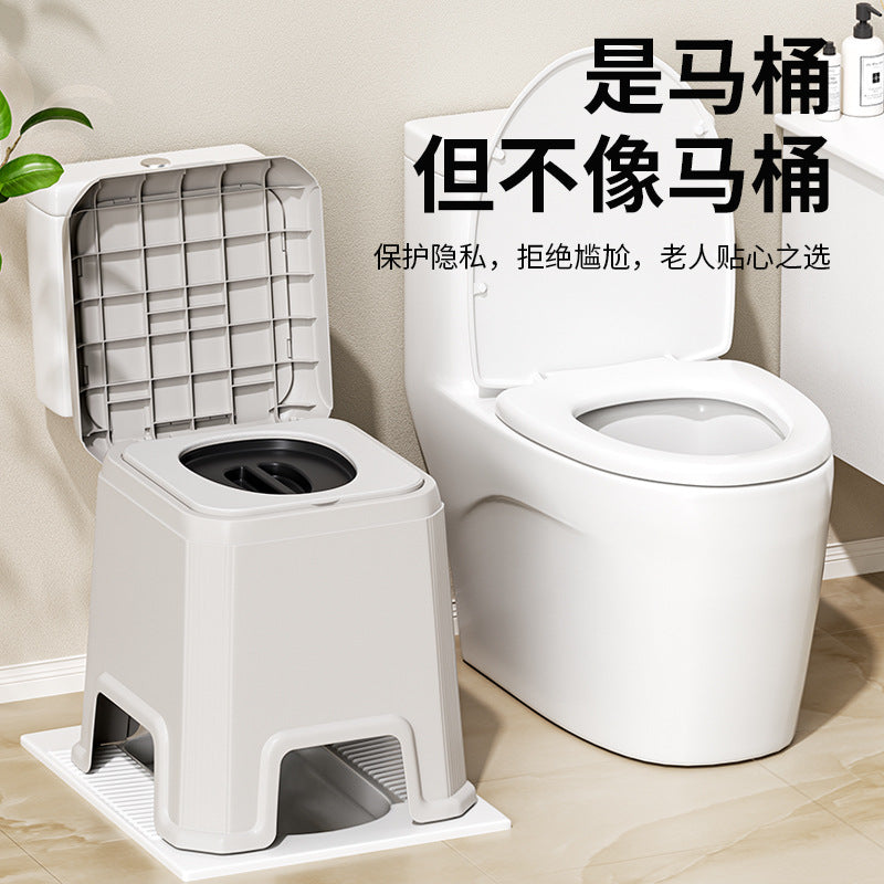 Elderly commode bucket, elderly bedside toilet stool, bath chair, squat toilet stool, pregnant women, elderly indoor toilet