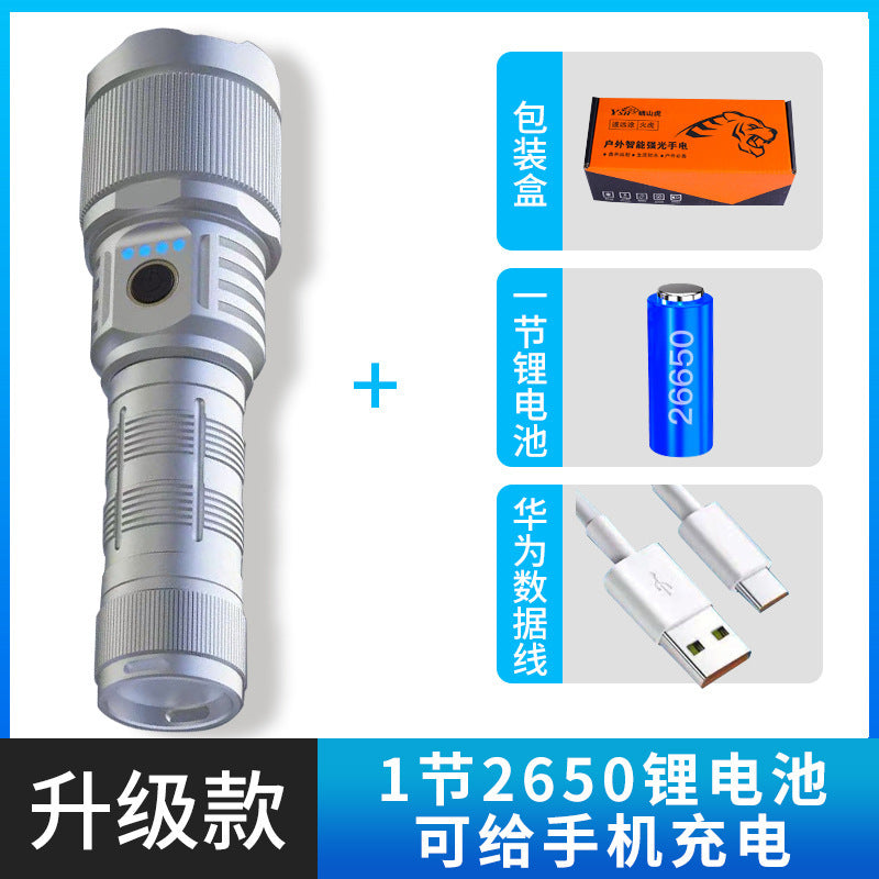 A new generation of Angel's Eye white laser flashlight, strong light and long battery life, outdoor long-distance shooting rechargeable emergency flashlight