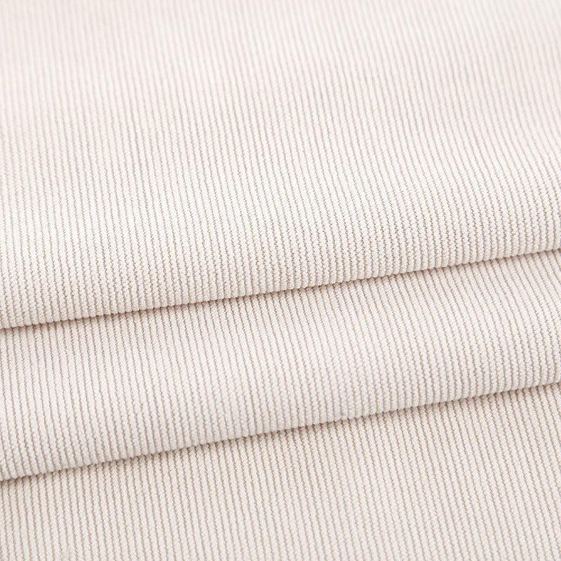 Warp knitted elastic 21 corduroy fabric 21 pit thin polyester corduroy luggage sofa throw pillow clothing fabric