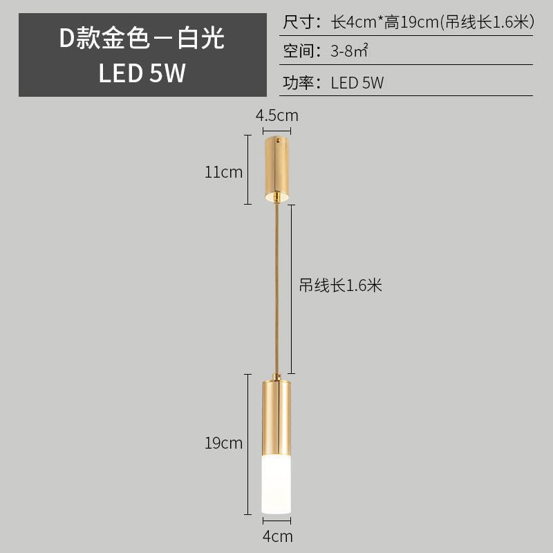 Chandelier bedside indoor bedroom lights ins Internet celebrities Nordic simple creative small personality restaurant bar lighting