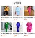 New fashionable design long-sleeve blazer and high-waisted straight-leg pants two-piece set