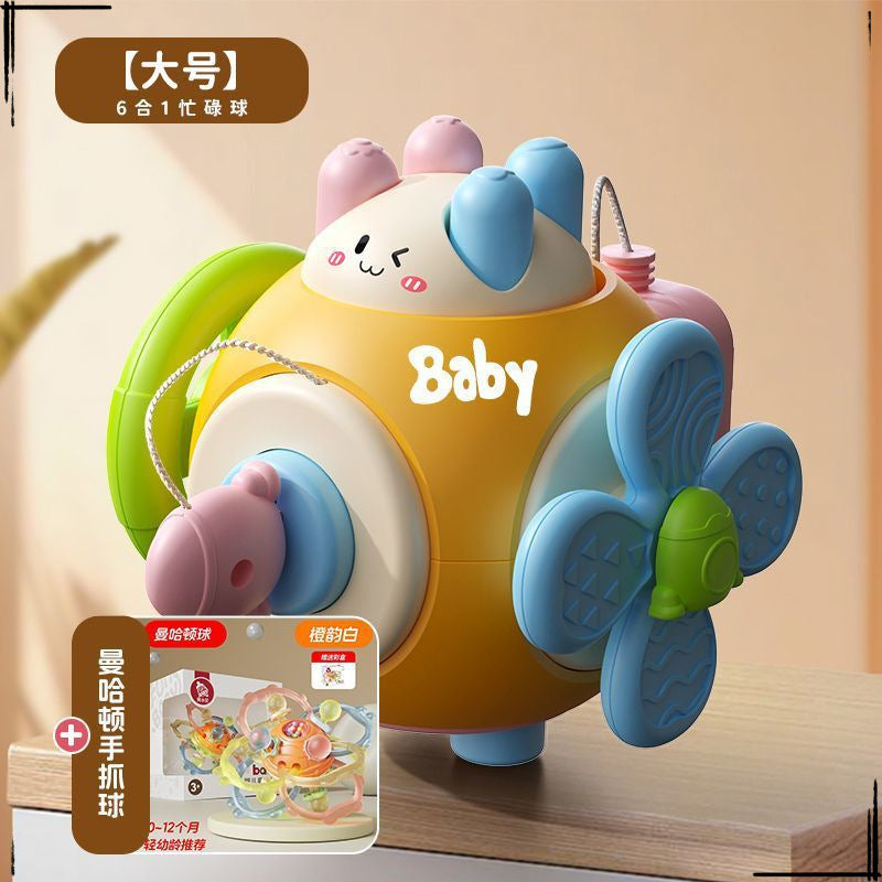 Baby busy ball hand catching ball 1-2 years old 3 baby busy board house hexahedron Montessori early education educational children's toys