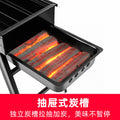 Portable folding bbq grill for outdoor use - home charcoal grill, camping bbq, mini charcoal stove