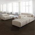 Nordic modern modular fabric living room sofa italian minimalist light luxury piano key creative lambswool sofa set