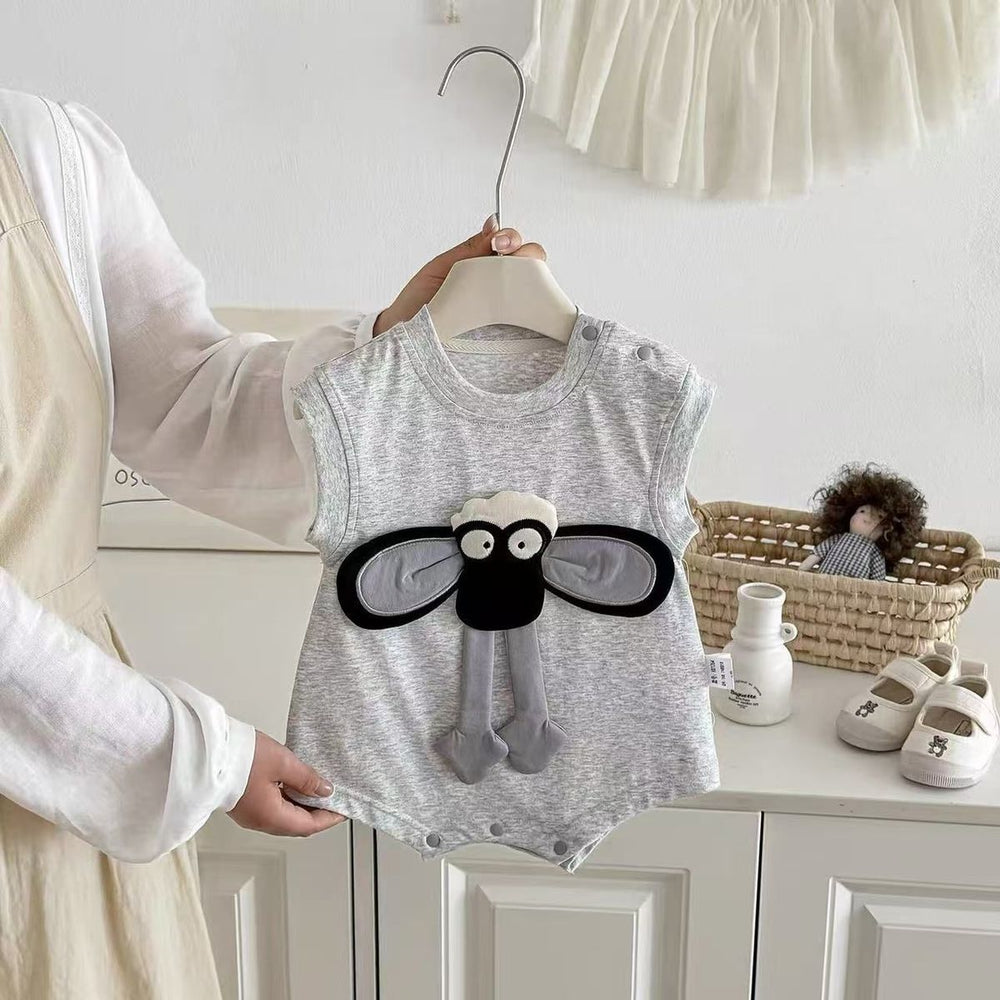 Summer lightweight baby romper, infant bodysuit, cartoon crawling suit, summer outfit, going-out clothes