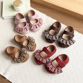 Insfrench small leather shoes  spring autumnew arrivalk-stylegirllace princess shoes soft bottom beanie shoes