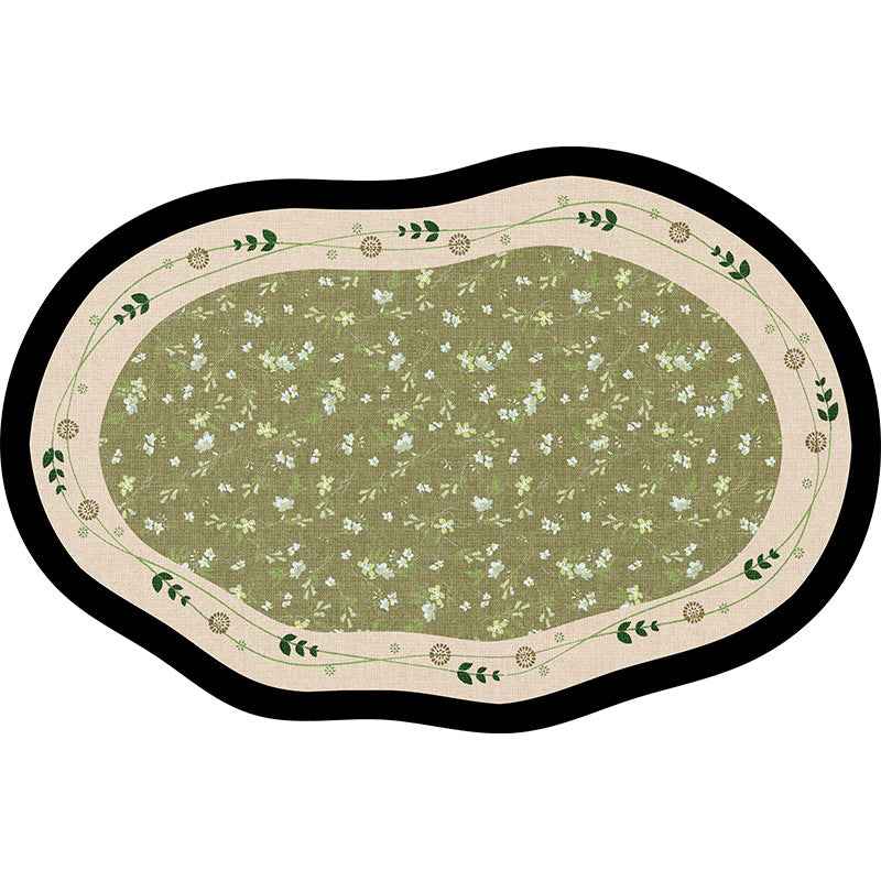 Living room carpet, no-wash, wipeable, special-shaped french retroasymmetrical sofa coffee table floor mat, large area for bedroom